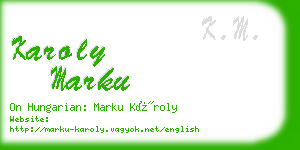 karoly marku business card